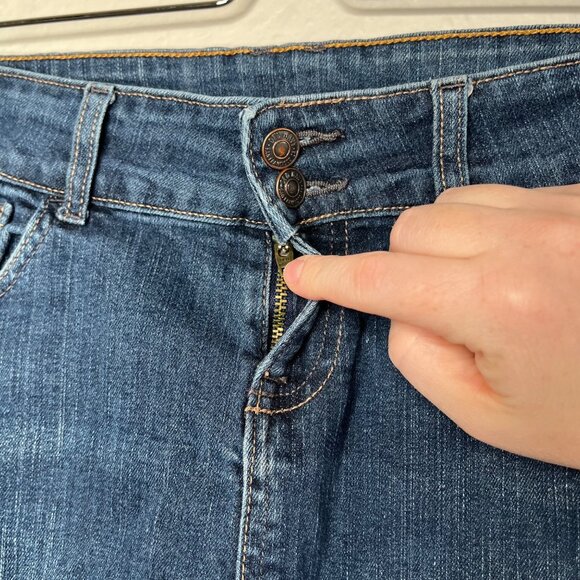 Old Navy Womens Blue Denim y2k Above Knee Short Jean Skirt Size 2 - Picture 7 of 9